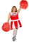 Funidelia | Cheerleader Kostüm für Damen Cheerleader, American Football, Gymnasium, Berufe - Kostüm für Erwachsene & Verkleidung für Partys, Karneval & Halloween - Größe XXL - Rot