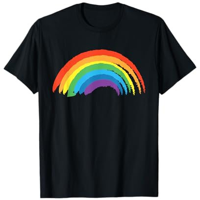 Regenbogen mit schönen bunten Farben - Retro Vintage T-Shirt