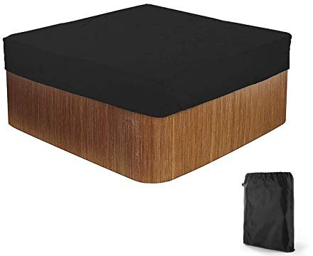 SHJC Copertura Quadrata per Vasca idromassaggio Spa Cover Copertura Antipolvere per Piscina Copertura Protettiva Anti-UV Impermeabile. Nero,210 * 210 * 30cm