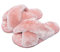Hitopteu Pantofole Donna Peluche Casa Scarpe Bambini Invernali Slippers Ciabatte Aperta Pantofole Pelose Fluffy Infradito rosa EU 37/38 per la dimensione dell'etichetta 38/39