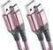 Sweguard Lot de 2 câbles 3M USB C de Type C en Nylon pour Samsung Galaxy S10 S9 S8 Plus, Note10, Note9, M31, M30s, M20, A20e, A71, A51, A50, A40, A10e, A7, Mi9, Mi8, Redmi Note8 Pro LG G7.