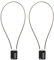SISAV Cadenas à combinaison à 4 chiffres avec câble de 50cm/20pouces pour casier de gymnase scolaire,casque,classeurs,boîte à outils,valise,sac à dos,noir 2 Pièces