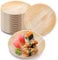 Okllen Lot de 30 assiettes en feuille de palmier biodégradables, rondes de 20.3 cm, assiettes jetables en papier de style bambou, camping, restaurant