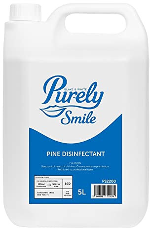 Blake & White Pine Disinfectant Liquid 5L - Purely Smile Multi Purpose Cleaner for Deep Hygiene & Long Lasting Freshness - Strong Disinfectant for Drains, Sinks & Toilets - PS2200