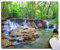 Tapis de souris motif nature, forêt tropicale, cascade, paysage vert, tapis de souris rectangulaire personnalisé avec motifs antidérapants en caoutchouc lisse pour ordinateur portable, 20,1 x 24,1 cm