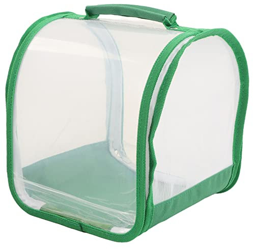 Luqeeg Insect and Butterfly Habitat Cage, Portable Terrarium Clear Mesh Enclosure, Foldable Outdoor Observation Plant and Small Animal Terrarium Butterfly Enclosures with Handle, 7.9x7.9x8.9in