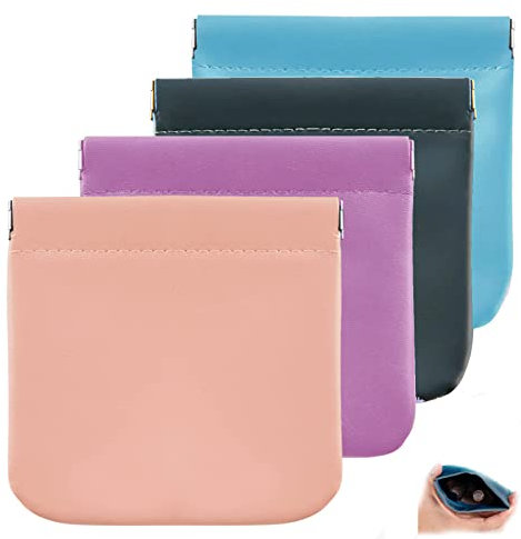Leder Kosmetiktasche 4 Stück Tragbare Kosmetiktasche Tasche Wasserdicht Kosmetikbeutel Ausgehen, Einkaufen, Dating, Reisen, Mini Kosmetiktasche