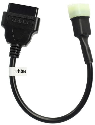 vhbw OBD Adapter 6 Pin auf OBD2 16Pin kompatibel mit Husqvarna Svartpilen 401, Vitpilen 401, Vitpilen 71 Motorrad - 0,2 m