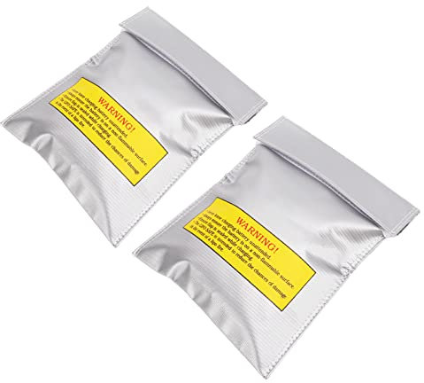 Feuerlösch Licher Lipo-Akku-Beutel aus Silber Lithium-Lade Beutel PVC-Faser-Außenschicht-Batterie-Sicherheits Sack Zum Aufladen und Lagern
