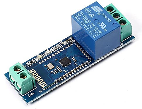 Módulo de relé Bluetooth, interruptor de control remoto de 12 V, módulo inalámbrico para teléfono celular con luz indicadora para sistema Android