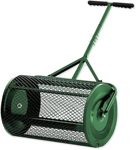 SONLED Torfmoosstreuer, 24-Zoll-Kompoststreuer, mit verstellbarem Langen Griff, langlebig, leicht, zum Top-Dressing von Kompost, Schmutz, Mulch, Dünger, Erde