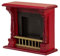 MERIGLARE 1:12 Puppenhaus Kamin, Miniatur-Modell Kamin aus Holz, Klassisch, Rot, Heim/Wohnzimmer, MINIATURE_TOY_FURNISHING