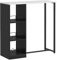 HOMCOM Table de Bar Table Haute de Cuisine Mange-Debout - châssis piètement Acier Plateau Aspect marbre - 105 x 40 x 105 cm Blanc