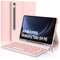 JADEMALL Custodia con Tastiera per Samsung Galaxy Tab S10 FE 10.9/S9 FE 10.9/S9 11 2023, Italiano QWERTY Tastiera Retroilluminata Bluetooth Magnetica Staccabile, Rosa