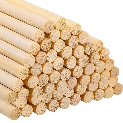 Lot de 80 baguettes en bambou - Pour travaux manuels, travaux manuels, décorations - 30 cm x 8 mm