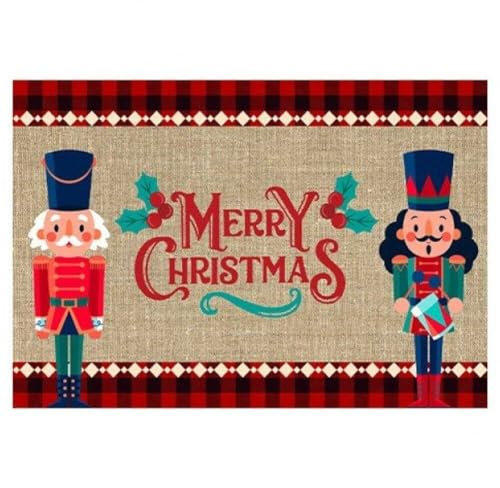 Wudaizhi Estera De Piso De Cascanueces De Nuez De Navidad, Tapete De Nuez Tapete Decorativo De La Alfombra Decorativa Puerta De Entrada Baño