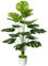 AIVORIUY Plante Artificielle Intérieur Faux Plantes en Pot Plastique avec 18 Tropical Palmier Arbre Feuilles pour Extérieur Maison Bureau Jardin Décoration Moderne (75cm Paume Monstera Verte)