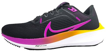 Nike Laufschuhe W Air Zoom Pegasus 40, Black/Hyper Violet-Laser Orange-White, DV3854-011, 37.5 EU (6.5 US)