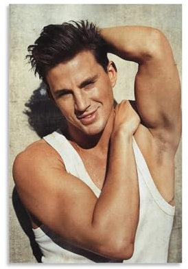 Voliko Channing Tatum Artworks Leinwand-Poster, Wandkunstdrucke, moderne Dekoration, 30 x 45 cm