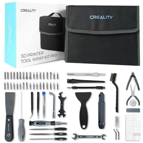 Creality Official 3D Printer Tools Kit, 74 Pieces 3D Printer Tool Wrap Kit Pro 3D Printer Accessories with Storage Bag for 3D Printer Nozzle Cleaning Removing Model Processing Multi-Purpose Tool Box