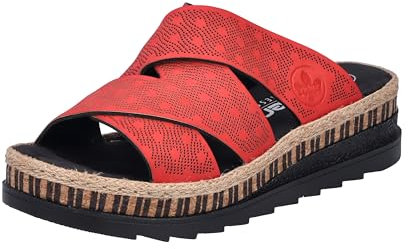 Rieker Damen V7970 Pantolette, rot 33, 41 EU