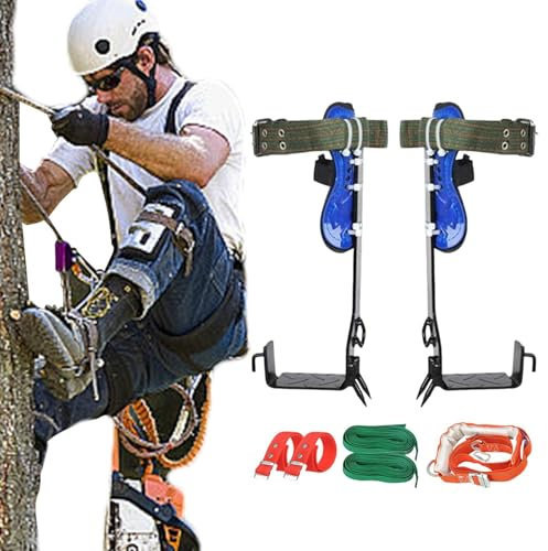 Tree Climbing Nails - Professional Tree Nails Woodworking Tools | Tree Climbing Nail Set | Climbing Equipment with Non-slip Pedal for Outdoor Activities | Fruit Picking | Arborists