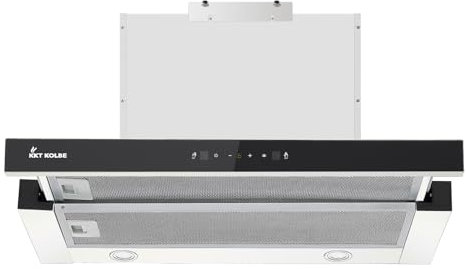 KKT KOLBE | Dunstabzugshaube 60 cm | Abluft | Umluft | Einbauhaube | Flachschirmhaube | Edelstahl | Silber Schwarz | SensorTouch Bedienung | LED-Beleuchtung | TEL500