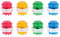 The Lord of the Tools Botón Pulsador de 8 Piezas Compatible con Juegos de Máquinas Arcade Botón de Repuesto para Videojuegos Multicolor 4 Colores para Orificios de Montaje de 24 Mm