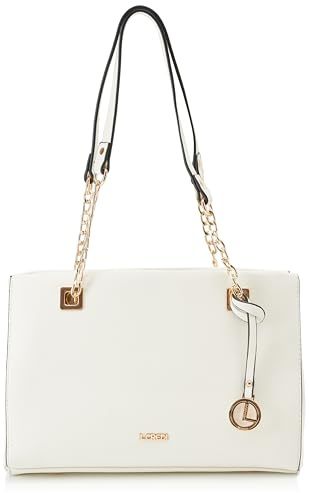 L.CREDI Schultertasche Karin Shopper White weiß