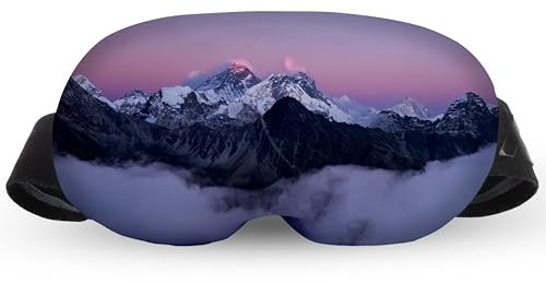 Ferocity Skibrillenschutz, Case für Snowboard Goggle, Ski Goggle Cover, Winterausrüstung zum Brillenschutz, Brillen Schutzhülle, Zubehör zum Schütz vor Kratzern, Elastisch, Farbe Mountain Dusk [165]
