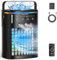 Portable Air Conditioners, Portable Mini Air Conditioner with Remote Control, 3 Speeds & 3 Mist, 2-8H Timer and 7-Light Evaporative Air Cooler, Air Fan