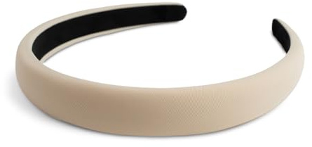 SXQLYH Haarreif gepolstertes Stoff Haarreifen - 2,2 cm breit Stirnbänder - Stirnband Gepolstert Damen - Haarschmuck Stoff-Haarband Breit Gepolstert Haarband für Frauen Mädchen (Beige)