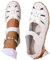 Generisch Sandales plates confortables avec soutien de la voûte plantaire Sandales décontractées à bout fermé pour femmes, Chaussures plates creuses larges, Sandales tendance, Blanc., 38 EU