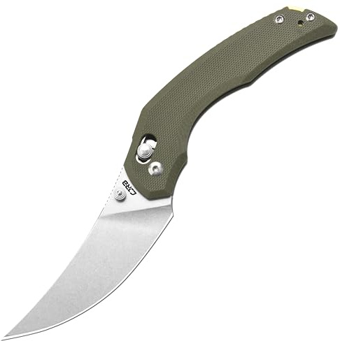 CJRB Nanner J1955 Couteau de poche avec lame en acier AR-RPM9 de 8,2 cm - Couteau pliant EDC avec poignées G10 pour homme et femme - Pour le camping et la randonnée
