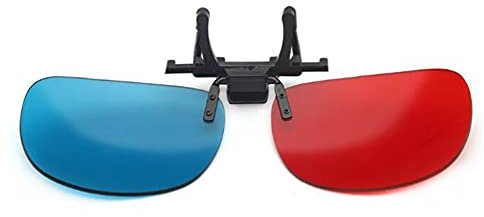Occhiali 3D Occhiali da sole rossi e blu Occhiali stereo 3D polarizzati cinema bloccati (blu sinistro destro rosso)