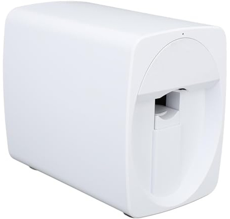 Akozon Smart Nail Printer: Portable DIY Nail Art Color Printing with Smart App Control and Camera Identification for Home, Travel, and Parties (White)