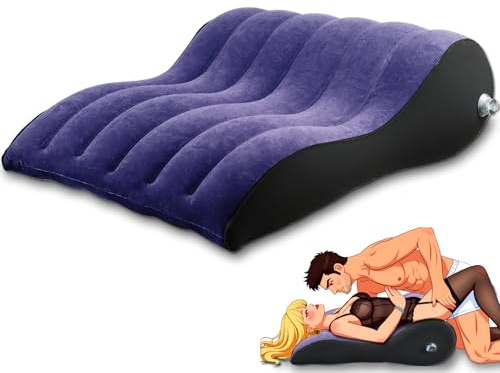 Sex Kissen Aufblasbares Sex Kissen PVC Beflocken Sex Stuhl Reise Kissen Magic Kissen Körper Unterstützung Kissen, verwendet für Paare Positionierung, tiefere Position