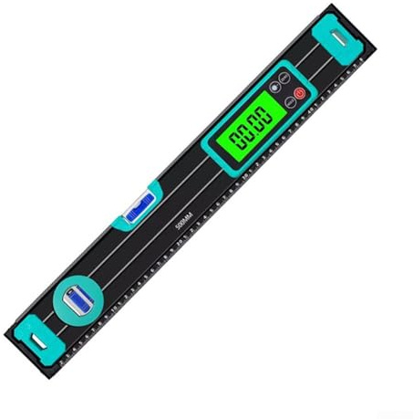 Nivel digital, regla de nivel de pantalla LCD digital, resistente al polvo y al agua, con alertas de sonido, para obras de construcción, renovaciones interiores, montaje de muebles (500 mm)
