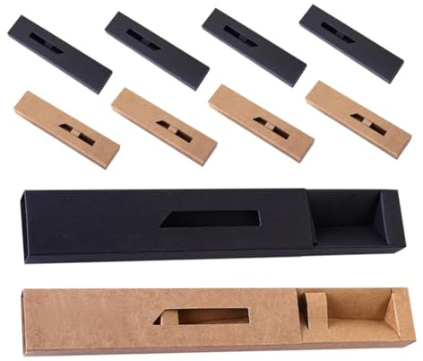STOBAZA Federmäppchen aus Papier mit Sichtfenster und Schubladendesign Elegante 20 Stück Stifteetuis für Bürobedarf und Geschenkverpackung