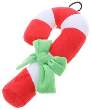 1 STÜCK Quietschendes Hundespielzeug Weihnachten Zuckerstange Plüsch Hundespielzeug Haustier Welpe Plüschtier Ungiftiges Training Beißendes Kauen Quietscher für Welpen Hunde Katzen für Weihnachten
