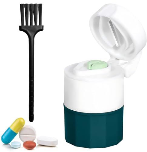 Broyeur Medicament, 4 in 1 Coupe De Comprimés, Ecrase Médicaments Et Diviseurs de Pilules, Pilulier Broyeur Manuel, Pour Broyer Plusieurs Pilules, Pour Domestique Personnes Âgées