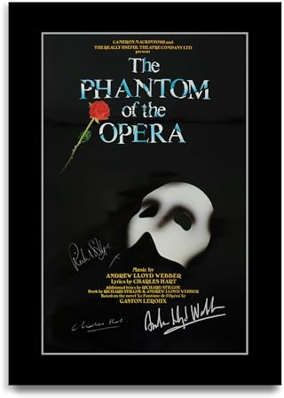 HWC Trading The Phantom of the Opera Geschenke Geduckter Poster Signiertes Autogramm Foto für Fans von Film Memorabilien (ID-003560) - A4 Nur Druck