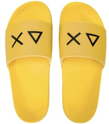 SUN68 Slippers Logo X36110-23, Men slides, Yellow, 46 EU