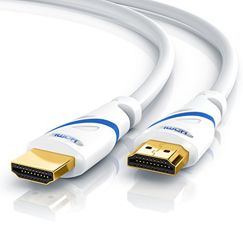 CSL - 8k / 4k HDMI Kabel 2.1/2.0-1m - 8K @ 60Hz - 4K @ 120Hz - 48 Gbit/s - 3D - Ultra High Speed mit Ethernet - TV Blu-ray PS5 Xbox Series X Switch - weiß - 1 Meter