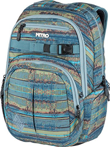 Nitro Chase Rucksack, Schulrucksack mit Organizer, Schoolbag, Daypack mit 17 Zoll Laptopfach, Frequency Blue, 35L