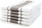 100% Cotton Tea Towel - Cappuccino Grey Stripe Pattern, Pack of 5 | Kitchen Towel Set | Absorbent, Strong, Quick Dry & Machine Washable | Home & Bathroom Accessories