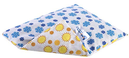 Medi Partners Kirschkernkissen Körnerkissen groß Wärmekissen 500g Rechteck 20x25cm Öko Natur 100% Baumwolle Wärme + Kältetherapie Massagetherapie (Schneeflocke/Sonnen)