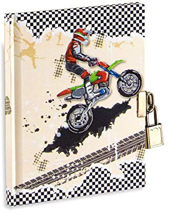 Journal secret avec cadenas en métal et 2 clés. Dimensions 14,5 x 18 cm, 64 feuilles blanches équivalent à 128 pages. Un journal spécial pour les gars, un ami à qui écrire des amitiés pensées amours,