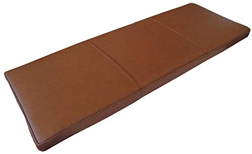 Quattro Meble Matt Antic Braun Echtleder Bankauflage Sitzkissen Lederkissen Sitzpolster Bank Auflage doppelt genähtes Echt Leder Kissen Sitzauflage Leder Mondial Brown 8399 (40 x 120 cm)