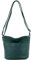 modamoda de T198 kleine Damen Leder Umhängetasche Schultertasche handmade in Italy, Farbe:Petrol